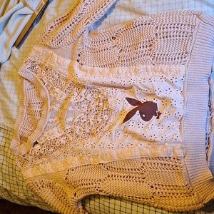 Womens playboy bunny size lrg sweater
